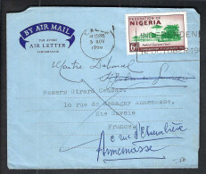 NIGERIA P.A. Ca.1956: Aérogramme De Lagos Ill. Pour Annemasse (Hte Savoie, France) - Nigeria (1961-...)