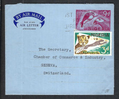 NIGERIA P.A. Ca.1956: Aérogramme De Lagos Pour Genève (GE, Suisse) - Nigeria (1961-...)