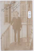 VAUCOULEURS- CARTE-PHOTO- HOMME ELEGANT CHEZ LUI..- RECT/VERSO- 1910 - Other & Unclassified