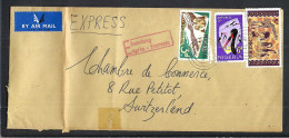 NIGERIA P.A. Ca.1971: LSC Par Exprès De Lagos Pour Genève (GE, Suisse), Pliée - Nigeria (1961-...)