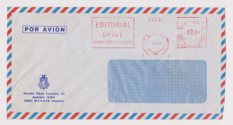 Spain Espana 1980s Airmail Commerce Window Cover With EMA METER Machine Stamp GERMAN PEREZ CARRASCO, Sent Abroad /66869 - Viñetas De Franqueo [ATM]