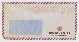 Spain Espana 1980s Airmail Commerce Window Cover With EMA METER Machine Stamp ASTRA, GUERNICA Sent To Bulgaria (66868) - Machine Labels [ATM]