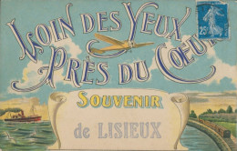 14 LISIEUX - LOIN DES YEUX PRES DU COEUR - SOUVENIR DE LISIEUX - Lisieux
