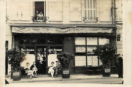 Themes Div-ref VV74-carte Photo Non Située-devanture Commerce -magasin -café -restaurant -vin De Saumur -byrrh Tonneau - Restaurantes