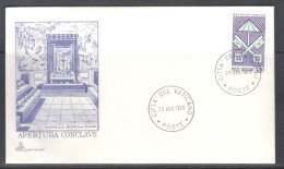 Vatican City.   Conclave Opening. Sistine Chapel.  Circular Cancellation On Special Cover. - Covers & Documents