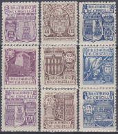 ESPAÑA 1944 Nº 974/982 NUEVO, SIN CHARNELA - Ungebraucht