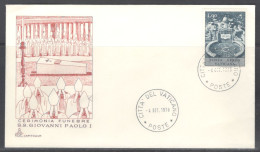 Vatican City.   Funeral Ceremony S.S. John Paul I.  Pictorial Cancellation On Special Cover. - Brieven En Documenten