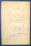 ● L.A.S 1872 ALPHONSINE Actrice De Théâtre Née à Paris - Billet Lettre Autographe - Alphonsine Benoit - Rare - Actors & Comedians