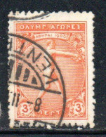 GREECE GRECIA ELLAS 1906 GREEK SPECIAL OLYMPIC GAMES ATHENS JUMPER WITH JUMPING WEIGHTS  3l USED USATO OBLITERE' - Used Stamps