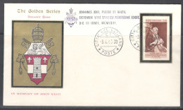 Vatican City.   In Memory Of Pope Saint John XXIII.  Circular Cancellation On Special Cover. The Golden Series. Souvenir - Lettres & Documents