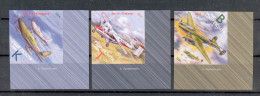 Label  Transnistria 2024 Airplanes Of The Tiraspol Airfield 3v**MNH Imperforated Corner - Fantasy Labels