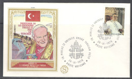 Vatican City.   The Visit Of Pope John Paul II To The Turkey.  Special Cancellation On Special Souvenir Cover. - Lettres & Documents