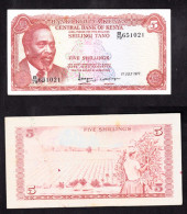 KENIA 5 SHILLING 1977 PIK 11D BB - Kenya