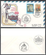 Vatican City.   The Visit Of Pope John Paul II To Poland, Warsaw.  Special Cancellation On Special Souvenir Cover. - Brieven En Documenten