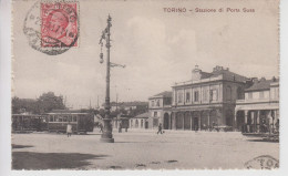 CPA Torino - Stazione Di Porta Susa (animation Avec Tram) - Transport