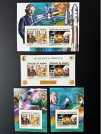 Burundi 2014 / 2015 Mi. 3540 - 3541 Bl. 537 - 540 ND IMPERF Albert Einstein Prix Nobel Prize Physique Espace Space - Unused Stamps