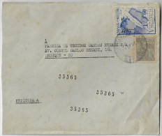 Brazil 1953 Registered Cover Sent To Brusque Stamp 5th National Congress Of Journalists + Definitive Steel Industry - Lettres & Documents