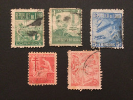 Timbres Cuba - Années 50 - Gebruikt