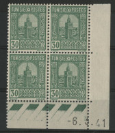 TUNISIE N° 130 Avec Coin Daté Du 6/3/41 Neuf ** (MNH) TB - Unused Stamps