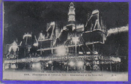 Carte Postale 75. Paris Illuminations De L'hotel De Ville La Nuit Fête De La Victoire 14 Juillet 1919 - Paris By Night
