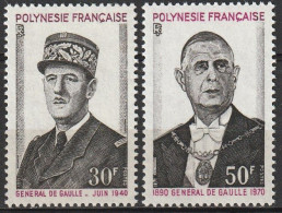 Polynésie Anniversaire De La Mort Du Général De Gaulle N°89/90 **neuf - Neufs