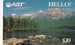 CANADA - Pyramid Lake, Jasper/Alberta, AGT Prepaid Card $10, Used - Canada