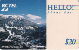 CANADA - Whistler Ski Resort, BCtel Magnetic Prepaid Card $20, 05/94, Mint - Kanada