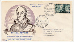 FRANCE => FDC 12F N. APPERT - Premier Jour - Chalons Sur Marne -  5 Mars 1955 - 1950-1959