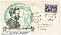 FRANCE => FDC 18F Sainte Claire Deville - Premier Jour - Paris -  5 Mars 1955 - 1950-1959