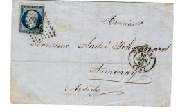 FRANCE, LETTRE AVEC No 10 NAPOLEON REPUBLIQUE - 1852 Louis-Napoléon