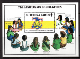 Turks & Caicos Islands 1985 75th Anniversary Of Girl Guide Movement MS MNH (SG MS887) - Turks And Caicos