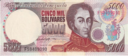 BILLETE DE VENEZUELA DE 5000 BOLIVARES DEL AÑO 1998 SIN CIRCULAR (UNC) (BANKNOTE) - Venezuela