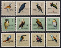 291 POLOGNE POLSKA 1960 - Yvert 1070/81 - Oiseau Aigle Chouette Hibou Cigogne - Neuf ** (MNH) Sans Trace De Charniere - Neufs