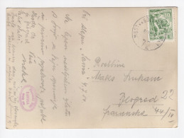 1954. YUGOSLAVIA,SLOVENIA,TPO 42 MOST NA SOČI-LJUBLJANA,BOHINJ LAKE POSTCARD,USED TO BELGRADE - Jugoslawien