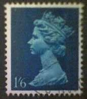 Great Britain, Scott #MH16, Used(o), 1968, Machin: Queen Elizabeth II, 1/6, Indigo And Greenish Blue - Machins