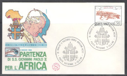 Vatican City.   The Visit Of Pope John Paul II To Africa.  Special Cancellation On Special Souvenir Cover. - Covers & Documents