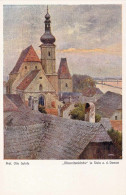 Stein A.d.Donau - Minoritenkirche (Künstlerkarte) Otto Isude - Wachau