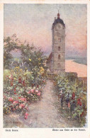 Motiv Aus Stein A.d.Donau - Fischerturm (Künstlerkarte) Grete Gause - Wachau