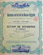 S.A. Chemins De Fer De La Basse égypte (1896) Le Caire (DECO) - Ferrocarril & Tranvías