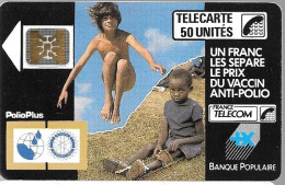 CARTE-PUBLIC-1988-F 27A--SC4On-50U-POLIO +-UTILISEE-V°N°6Pe 103003-Utilisé-TB E-LUXE - 1988