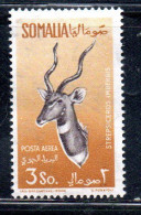 SOMALIA AFIS 1958 POSTA AEREA AIR MAIL FAUNA ANIMALI ANIMALS STREPSICEROS IMBERBIS SOMALI 3s MNH - Somalia (AFIS)