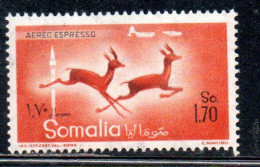 SOMALIA AFIS 1958 POSTA AEREA ESPRESSO AIR MAIL SPECIAL DELIVERY FAUNA ANIMALI ANIMAL ANTILOPI D'ACQUA SOMALI 1,70s MNH - Somalia (AFIS)