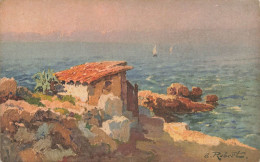 ILLUSTRATION DE E. ROBERT - PAYSAGE DE BORD DE MER - Robert