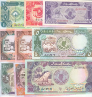 SUDAN 25 50 PT 1 5 10 20 50 100 POUNDS 1987 1991 P37 38 39 40 41 47 48 UNC SET 2 - Soudan