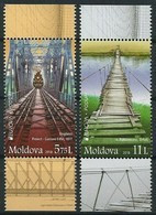 MOLDAVIA/ MOLDOVA/ MOLDAU - EUROPA 2018  - "PUENTES.- BRIDGES - BRÜCKEN - PONTS" - SERIE HOJITA BLOQUE -CARNET TIPO Nº 2 - 2018