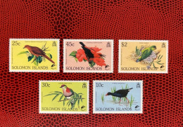SALOMON 1990 5v Neuf MNH ** YT 706 / 710 Pájaro Bird Pássaro  Vogel Ucello Oiseau SALOMON ISLAND - Parrots
