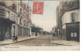 92 - VILLENEUVE LA GARENNE - T.B. Vue Animée Couleur Du Boulevard D'ASNIERES ( A La Tête D'Argent ) - Villeneuve La Garenne