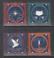 2021 Liechtenstein Christmas Noel Navidad GOLD Embossed Complete Set Of 4 MNH @  BELOW FACE VALUE - Ungebraucht