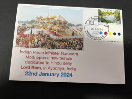 23-1-2024 (2 X 7) Indian Prime Minister Modi Open New Tempe Dedicated To Lord Ram In Ayodhya (22-1-2024) - Hinduismus