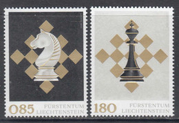 2021 Liechtenstein Chess Echecs Embossed GOLD  Complete Set Of 2 MNH @  BELOW FACE VALUE - Ungebraucht